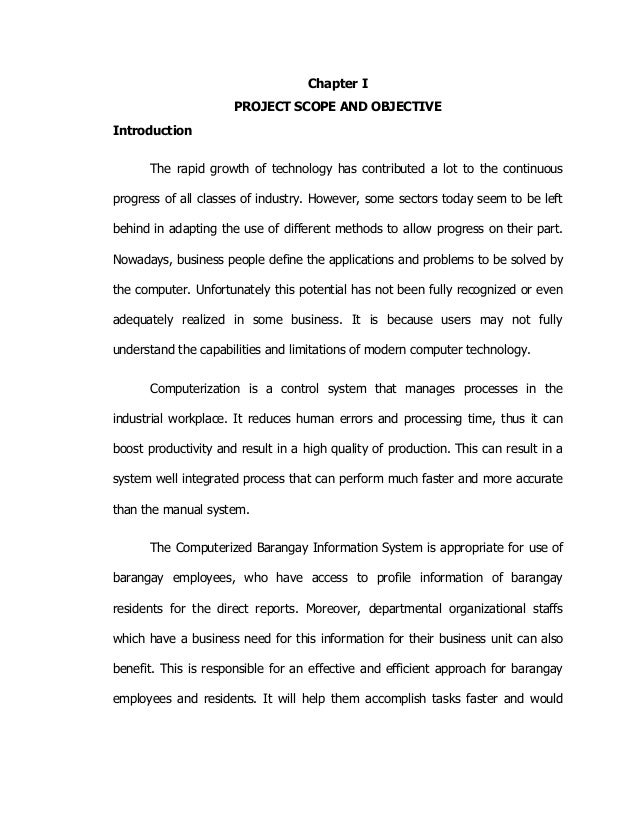barangay profiling system thesis barangay profiling system thesis